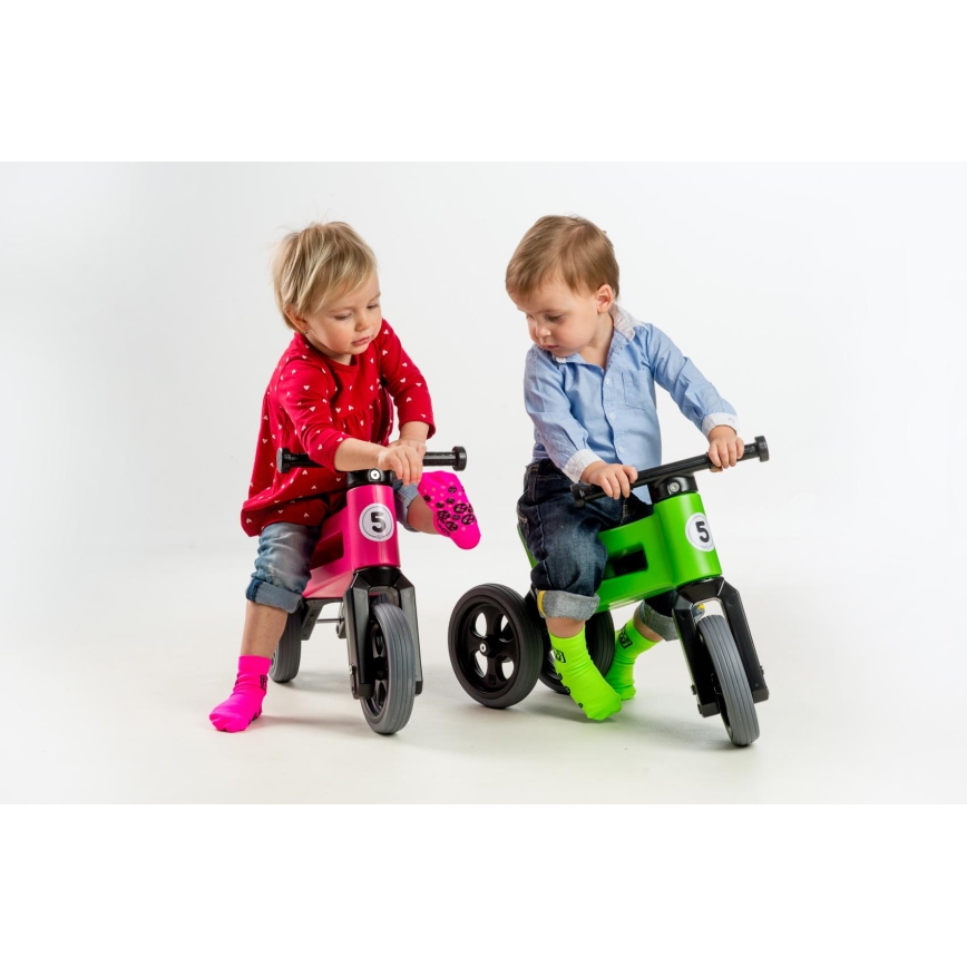 Funny Wheels - Bicicleta sin pedales 2 en 1 RIDER SPORT verde/negro