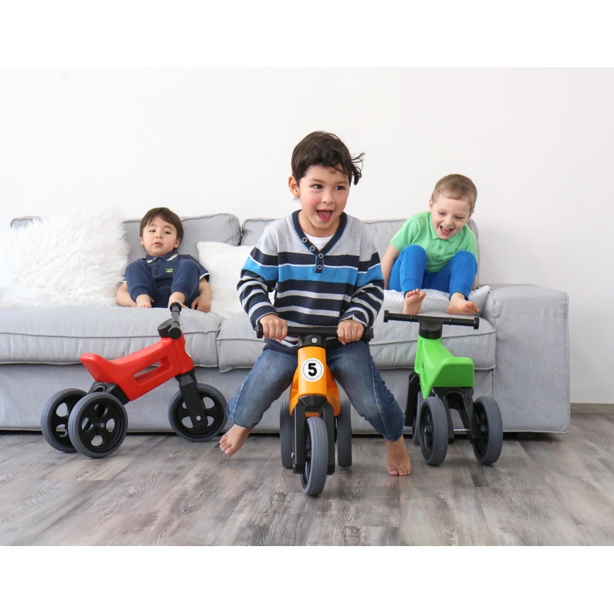 Funny Wheels - Bicicleta sin pedales 2 en 1 RIDER SPORT verde/negro