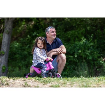 Funny Wheels - Bicicleta sin pedales 2 en 1 RIDER SUPER SPORT rosa/negro