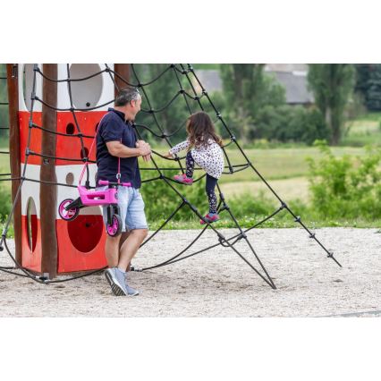 Funny Wheels - Bicicleta sin pedales 2 en 1 RIDER SUPER SPORT rosa/negro