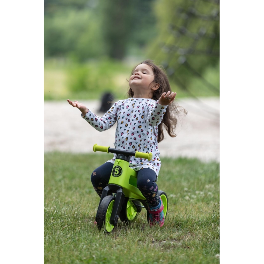 Funny Wheels - Bicicleta sin pedales 2 en 1 RIDER SUPER SPORT verde/negro