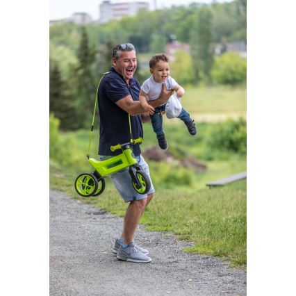 Funny Wheels - Bicicleta sin pedales 2 en 1 RIDER SUPER SPORT verde/negro