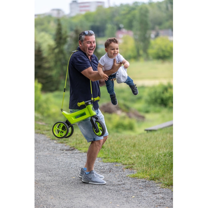 Funny Wheels - Bicicleta sin pedales 2 en 1 RIDER SUPER SPORT verde/negro