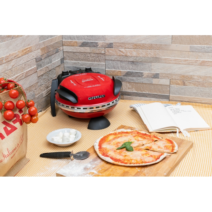 G3Ferrari G1000602 - Horno para pizza DELIZIA 1200W/230V rojo