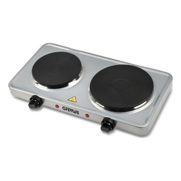 G3Ferrari G10122 - Cocina eléctrica de dos placas 2500W/230V, acero inoxidable