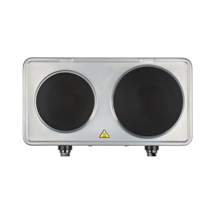 G3Ferrari G10122 - Cocina eléctrica de dos placas 2500W/230V, acero inoxidable