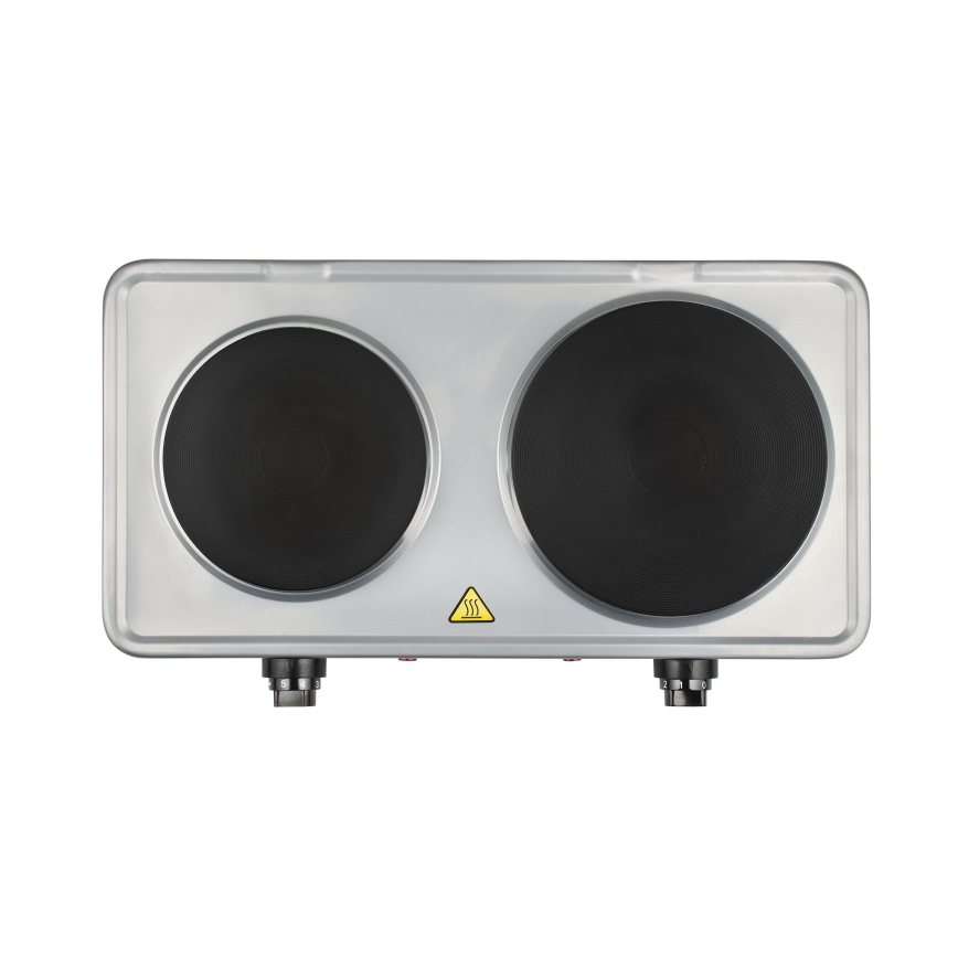 G3Ferrari G10122 - Cocina eléctrica de dos placas 2500W/230V, acero inoxidable