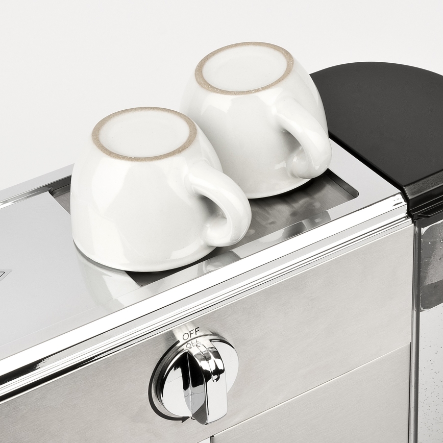 G3Ferrari G1018900 - Cafetera espresso de palanca TIFFANY 1350 W/230 V 15 bar acero inoxidable