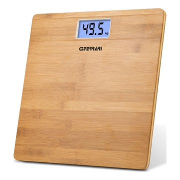 G3Ferrari G30042 - Báscula digital personal, funciona con 2 pilas AAA, acabado en bambú