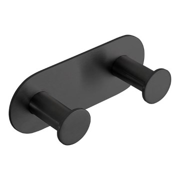 Gancho 11,5 x 4,5 cm acero inoxidable/negro