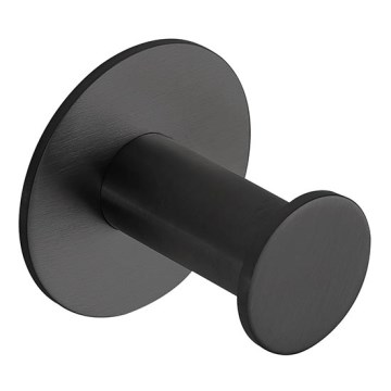 Gancho 4,5x4,5 cm acero inoxidable/negro