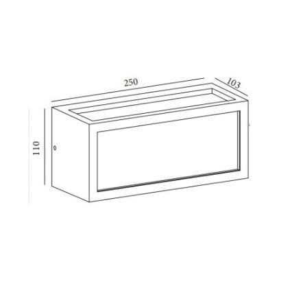 Gardino LX5705-LED - Aplique LED para exterior BETULLA LED/18W/230V IP54
