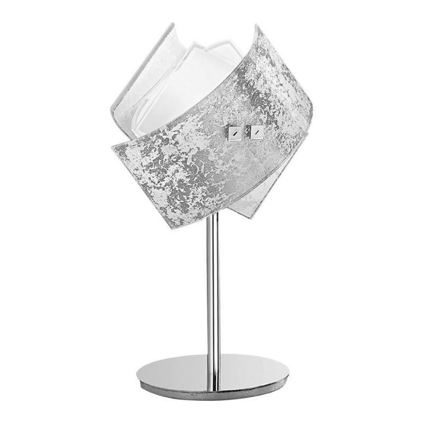 Gea Luce CAMILLA L P arg - Lámpara de mesa CAMILLA 1xE14/42W/230V plata