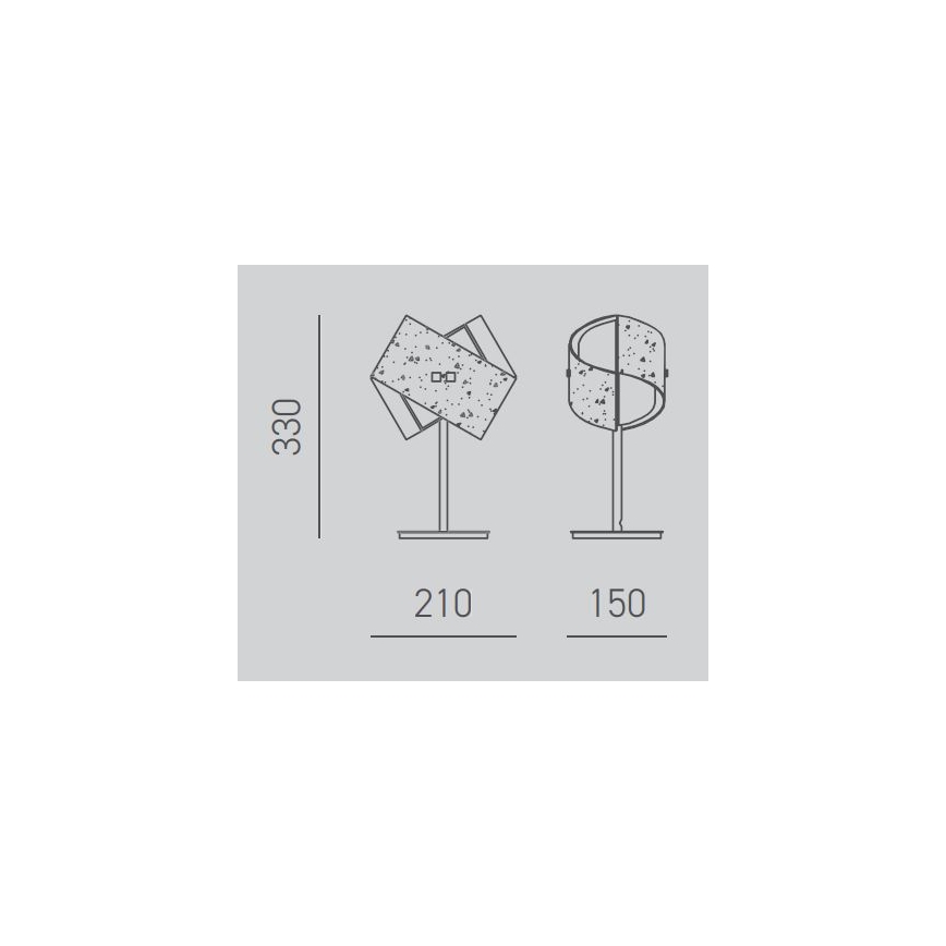 Gea Luce CAMILLA L P arg - Lámpara de mesa CAMILLA 1xE14/42W/230V plata