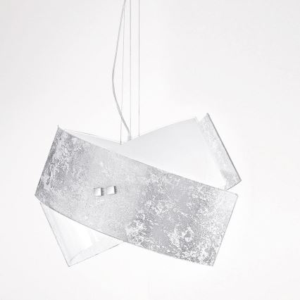 Gea Luce CAMILLA S G arg - Lámpara colgante CAMILLA 2xE27/70W/230V plata