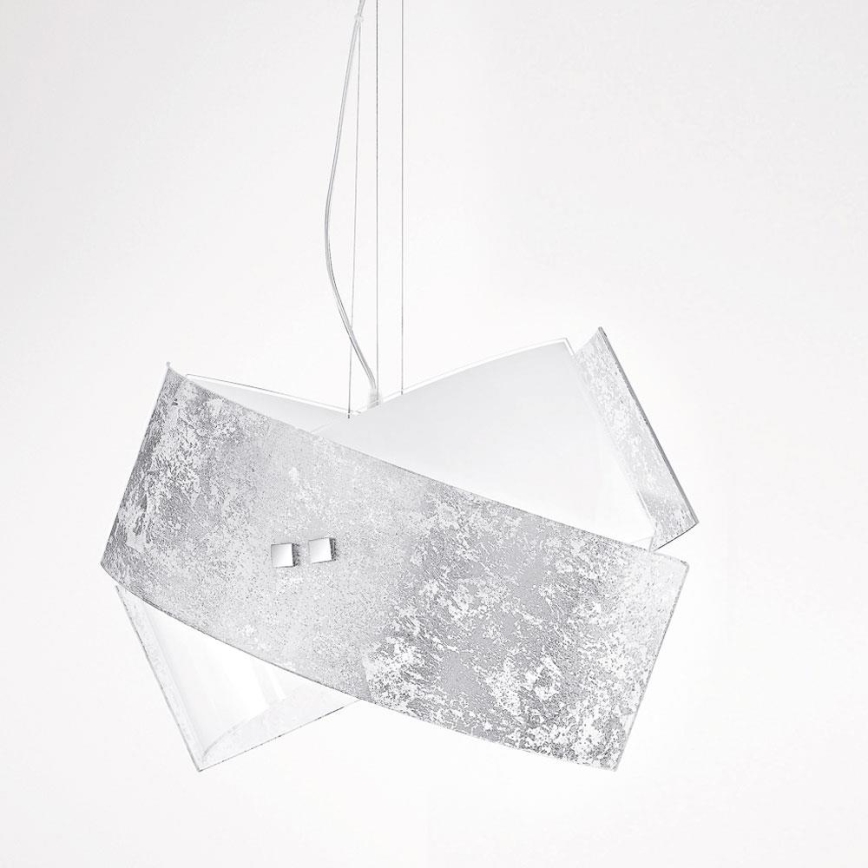Gea Luce CAMILLA S G arg - Lámpara colgante CAMILLA 2xE27/70W/230V plata