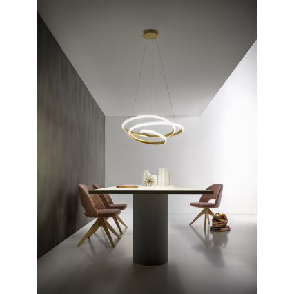 Gea Luce DIVA S G ORO - Lámpara de araña LED regulable DIVA LED/44W/230V dorado