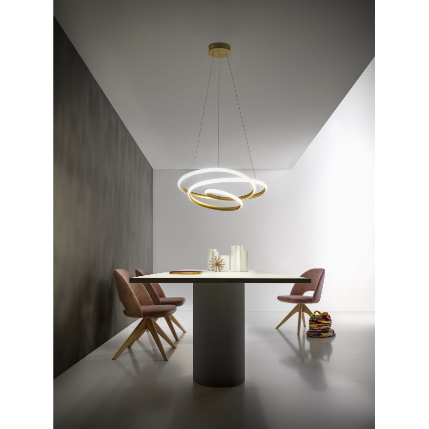 Gea Luce DIVA S G ORO - Lámpara de araña LED regulable DIVA LED/44W/230V dorado