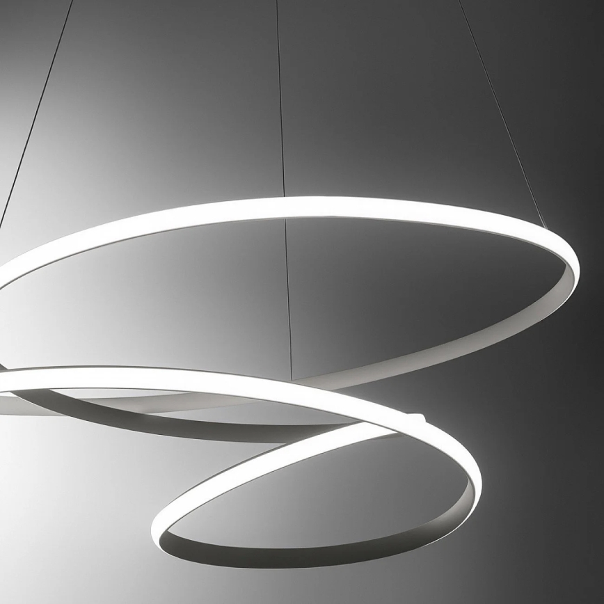 Gea Luce DIVA S/S TITANIO -  Lámpara de araña LED regulable DIVA LED/80W/230V gris