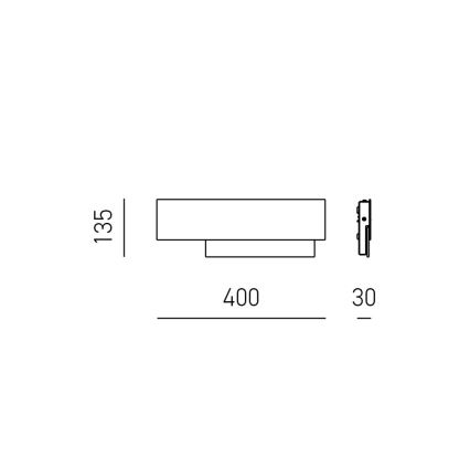Gea Luce DOHA A P B - Aplique LED DOHA LED/15W/230V 40 cm blanco