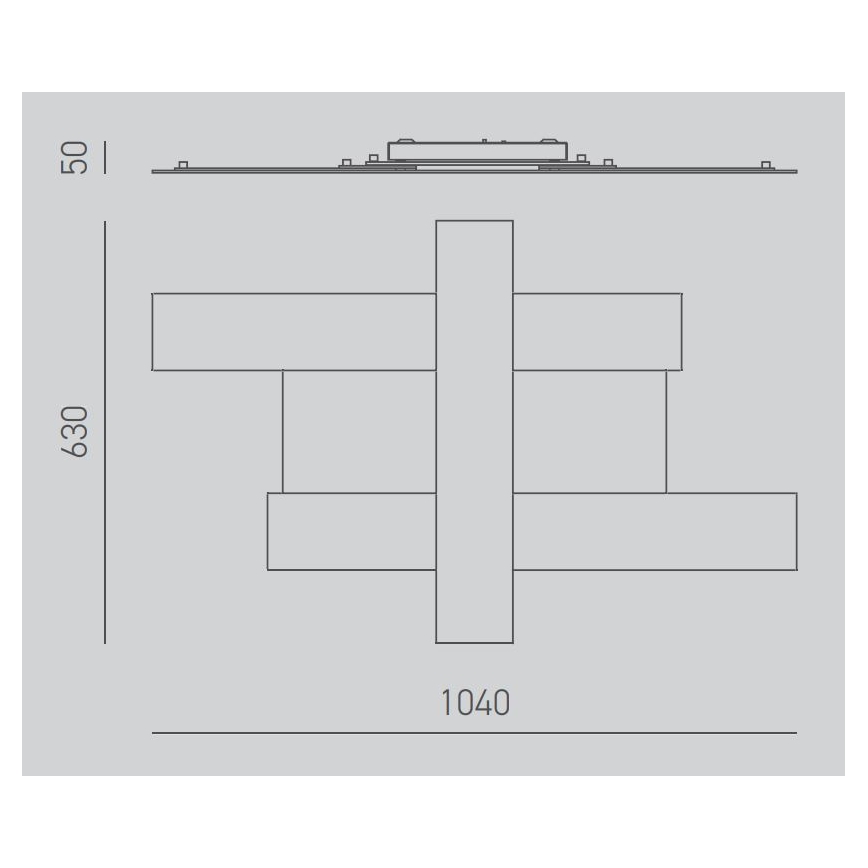 Gea Luce DOHA P G A - Plafón LED DOHA LED/50W/230V 104 cm cromo mate