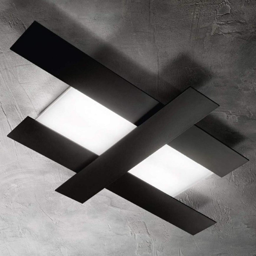 Gea Luce DOHA P G N - Plafón LED DOHA LED/50W/230V 104 cm negro