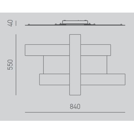Gea Luce DOHA P M T - Plafón LED DOHA LED/40W/230V 84 cm beige