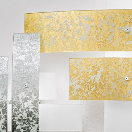 Gea Luce LARA P M arg - Plafón LARA 2xE27/70W/230V 70 cm plata
