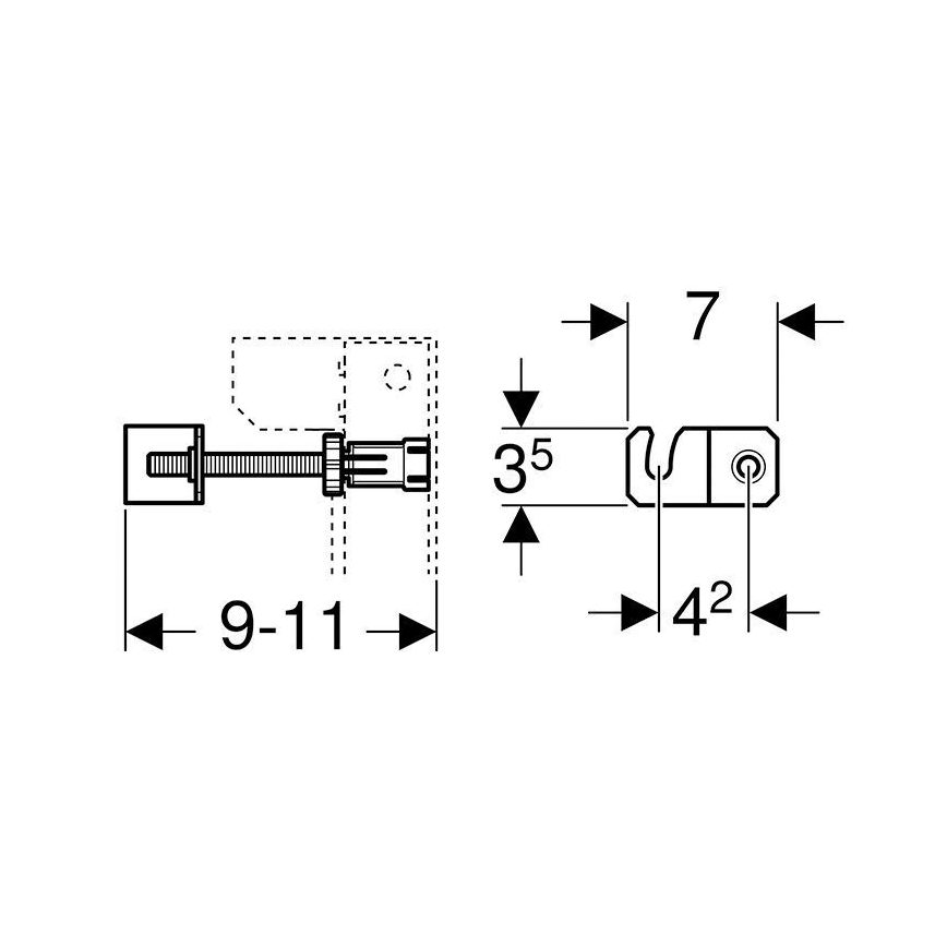 Geberit 111.013.00.1 - Kit para instalación en pared Duofix 9-11 cm