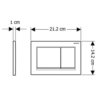 Geberit 115.080.01.1 - Pulsador de descarga Omega30 21,2 x 14,2 cm blanco