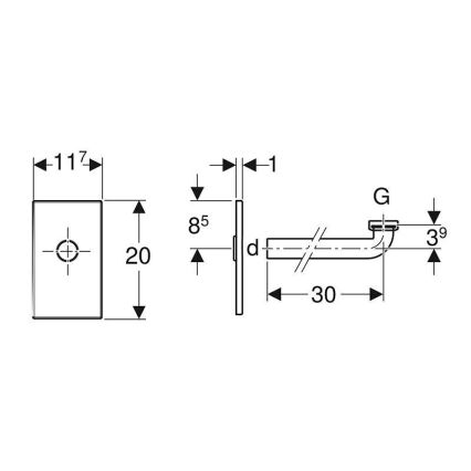 Geberit 115.416.11.1 - Kit de instalación para lavabo blanco alpino