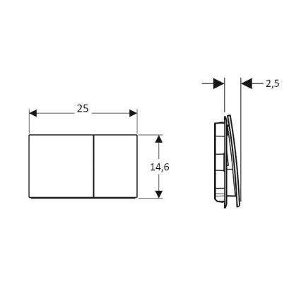 Geberit 115.622.JL.1 - Botón de descarga Sigma70 25x14,6 cm gris arena