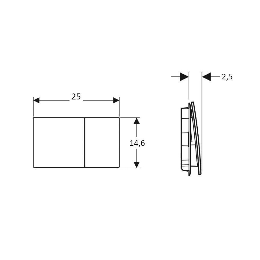 Geberit 115.622.JL.1 - Botón de descarga Sigma70 25x14,6 cm gris arena
