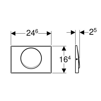Geberit 115.751.00.1 - Pulsador de descarga Mambo 24,6x16,4 cm acero inoxidable