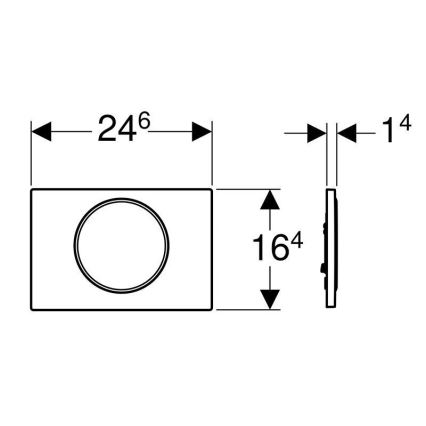 Geberit 115.758.KJ.5 - Pulsador de descarga Sigma10 24,6x16,4 cm blanco/cromo brillante