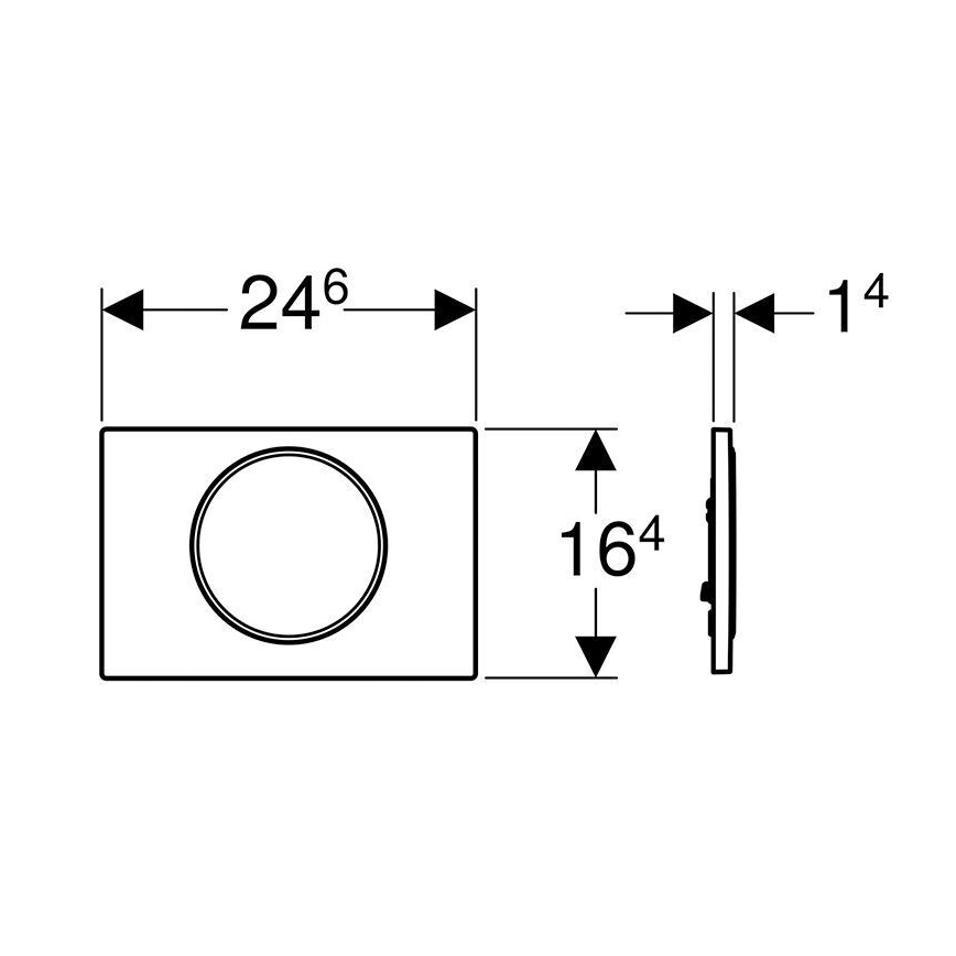 Geberit 115.758.KJ.5 - Pulsador de descarga Sigma10 24,6x16,4 cm blanco/cromo brillante