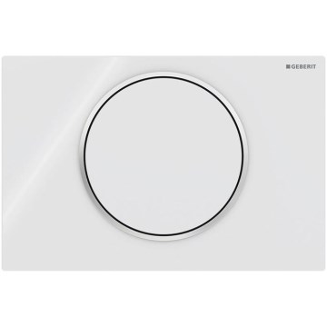 Geberit 115.758.KJ.5 - Pulsador de descarga Sigma10 24,6x16,4 cm blanco/cromo brillante