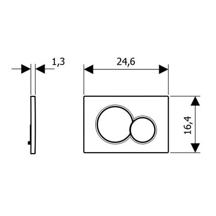 Geberit 115.770.21.5 - Pulsador de descarga Sigma01 Round 24,6x16,4 cm cromo brillante