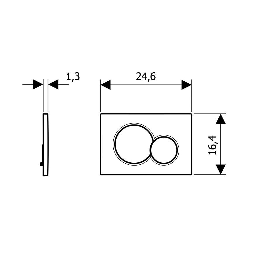 Geberit 115.770.DT.5 - Pulsador de descarga Sigma01 Round 24,6 x 16,4 cm en latón