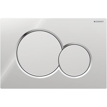 Geberit 115.770.KA.5 - Pulsador de descarga Sigma01 Round 24,6x16,4 cm cromo brillante/cromo mate