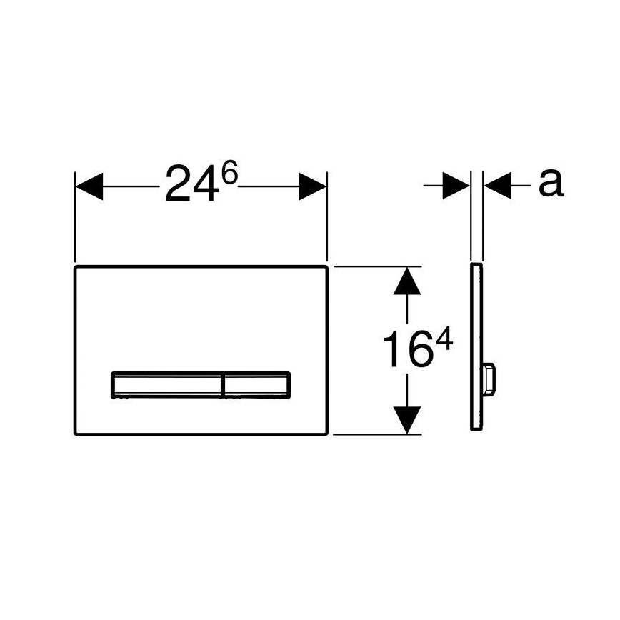 Geberit 115.788.21.2 - Pulsador de descarga Sigma50 24,6x16,4 cm cromo brillante/cromo mate