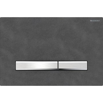 Geberit 115.788.JM.2 - Pulsador de descarga Sigma50 24,6x16,4 cm pizarra/cromo mate