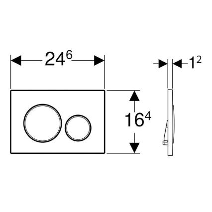 Geberit 115.882.11.1 - Botón de descarga Sigma20 24,6x16,4 cm blanco