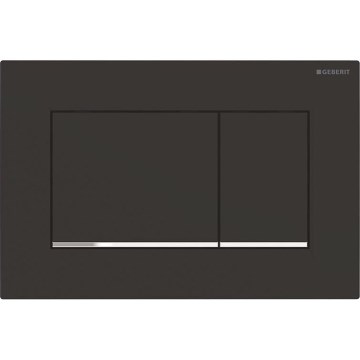 Geberit 115.883.14.1 - Pulsador de descarga Sigma30 24,6x16,4 cm negro/cromo brillante