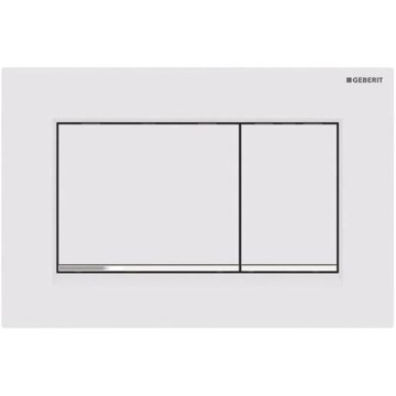 Geberit 115.883.JT.1 - Pulsador de descarga Sigma30 24,6x16,4 cm blanco/cromo brillante
