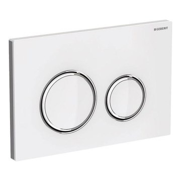 Geberit 115.884.SI.1 - Botón de descarga Sigma50 24,6x16,4 cm blanco/cromo brillante