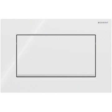 Geberit 115.893.KJ.1 - Pulsador de descarga Sigma30 24,6x16,4 cm blanco/cromo brillante