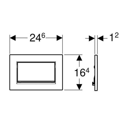 Geberit 115.893.KJ.1 - Pulsador de descarga Sigma30 24,6x16,4 cm blanco/cromo brillante