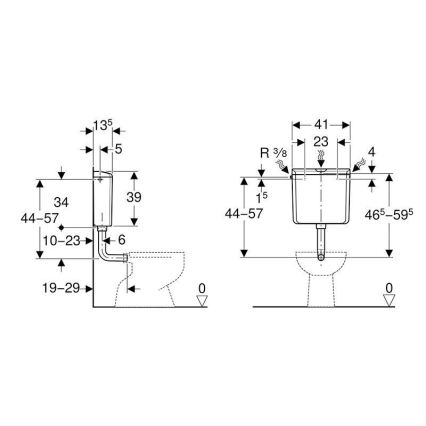 Geberit 136.610.11.1 - Cisterna de descarga AP110 6/9 l blanco alpino