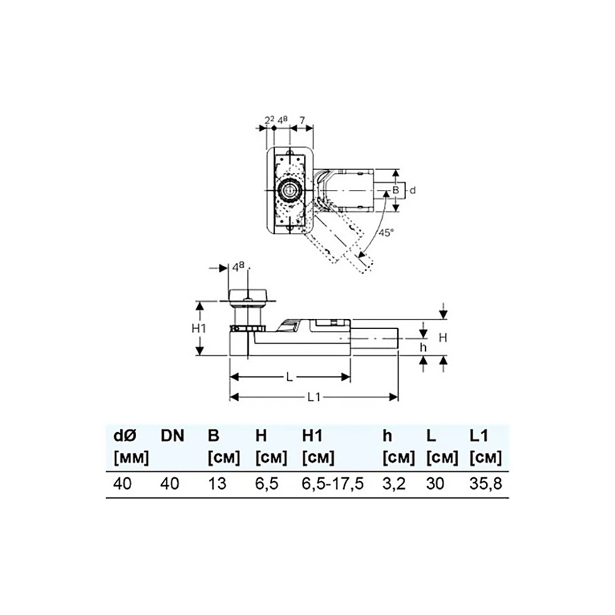 Geberit 154.152.00.1 - Kit de instalación para el canal de desagüe CleanLine 65-90 mm